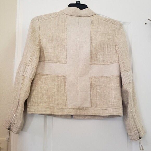 St. John Sport linen blend zip up jacket M - Picture 4 of 9